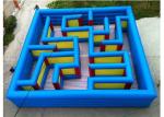 Giant Race Maze Sport Center Inflatable Competition Equipment Green / Blue