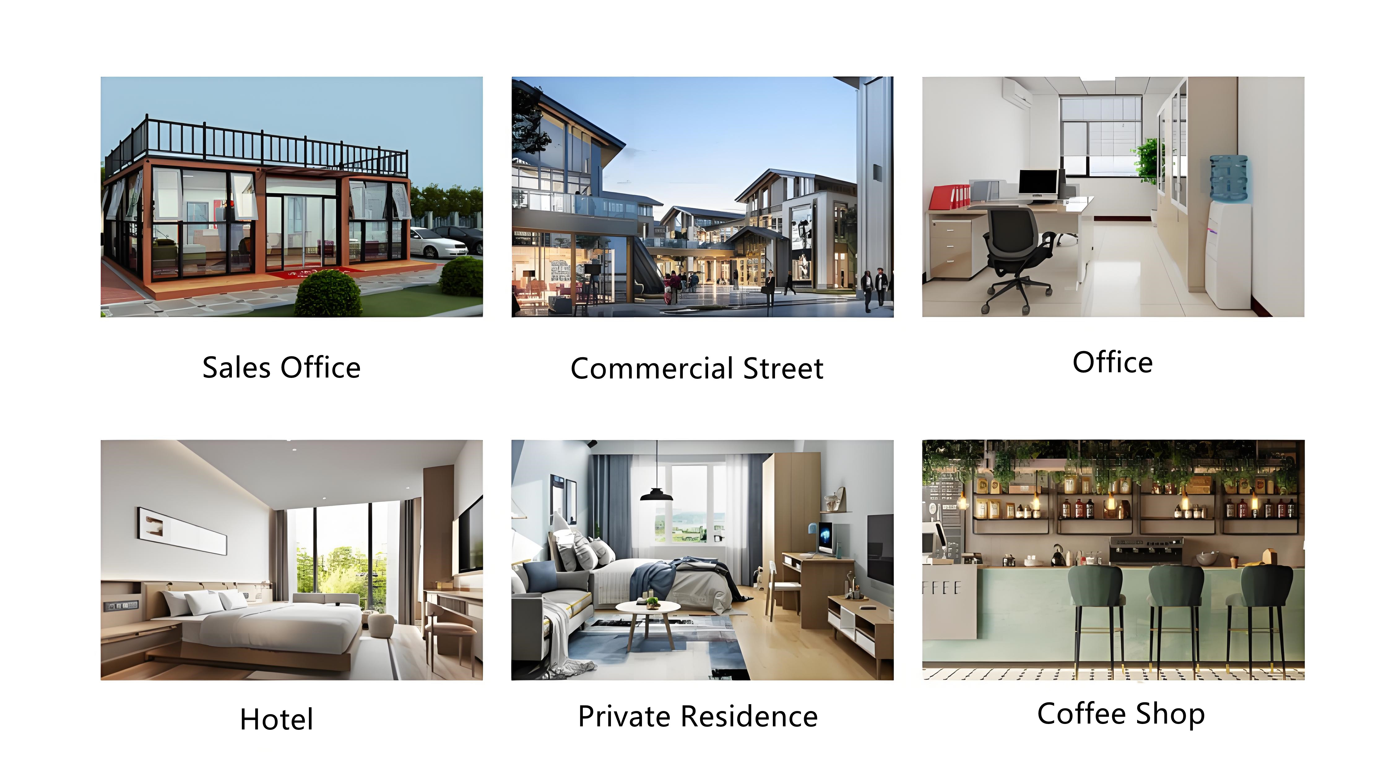 1-4 People Living Office Prefab Studio House With Prefabricated Backyard Room