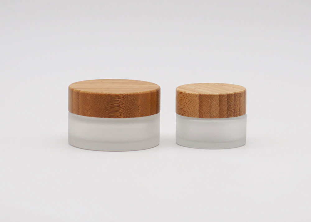 Frosted Glass 50g Empty Cosmetic Cream Containers