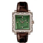 Ladies Jewelry Green Jade Watch Multifunction Stainless Steel