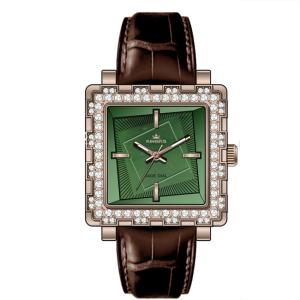 Quality OEM Couple Fashional Jade Watch Genuine Leather Wrist Watch Green wholesale
