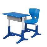 Durable PE High School Desk And Chair 750mm Height Student Reading Table And