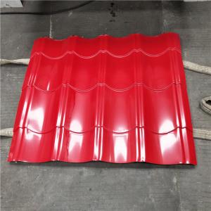 Quality beautiful red 820mm metal glazed tiles with 0.476mm for factory roof wholesale