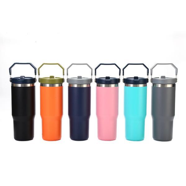 30oz Stanley Similar Type Car Travel Tumbler With Handle Stainless Steel 304
