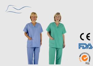 Quality Medical Disposable Scrub Suits PP Plastic Material Liquid Proof 40G wholesale
