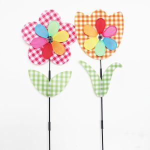 Quality Spring seasonal windmill yard stake flower tulip wholesale