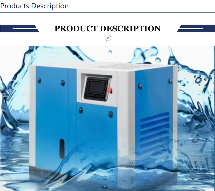 100% Water Free Lubricated Screw Air Compressor 45kw For Food Industry