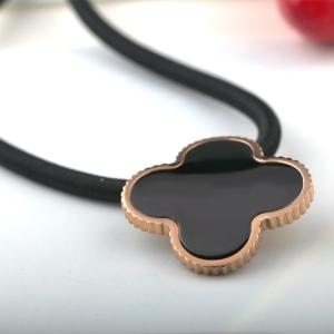 Quality Women Jewelry Stainless Steel Four Leaf Clover Pendant Flower Necklace wholesale