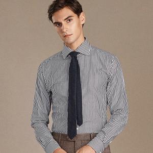 Quality Autumn Light Luxury Men's Gray Business Casual Formal Cotton Shirt Long-Sleeved Shirt wholesale