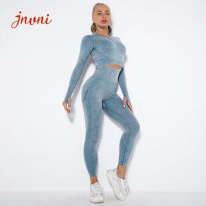 Quality 290gsm Women Activewear Sets Women Gym Clothes Seamless Tie Dye Print wholesale