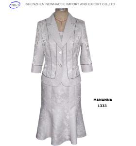 Quality Silver-gray Jacquard tailor suits designs for lady wholesale