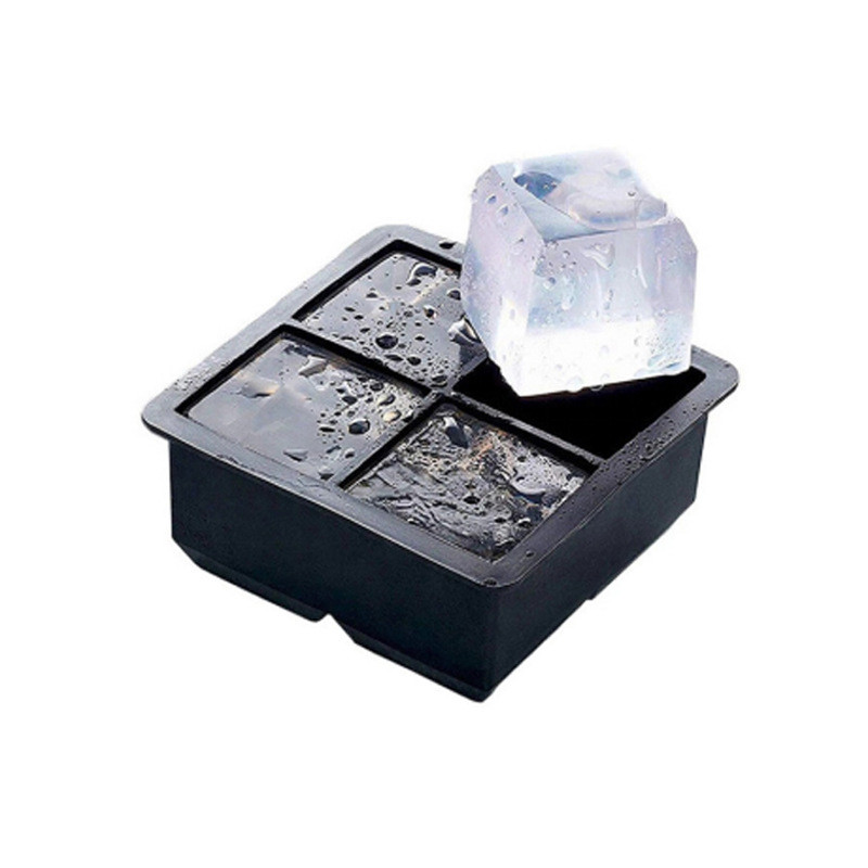 Ice Cube Tray, Large Ice Cube Moulds For Easy Release, Silicone Ice Cube Tray With Lid For Freeze, Stackable Square Ice Tray For Cocktails Whiskey