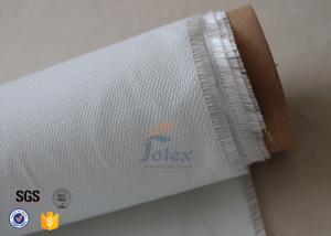 Quality Durable Flexible 0.5mm White Silicone Coated Fiberglass Fire Blanket 490g/M2 wholesale