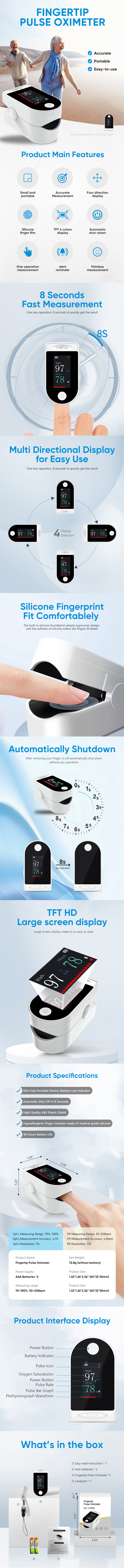 Spo2 Portable Pulse Oximeter Pulse Oximeter Black Finger Pluse Oximeter Pulse Oximeter Device