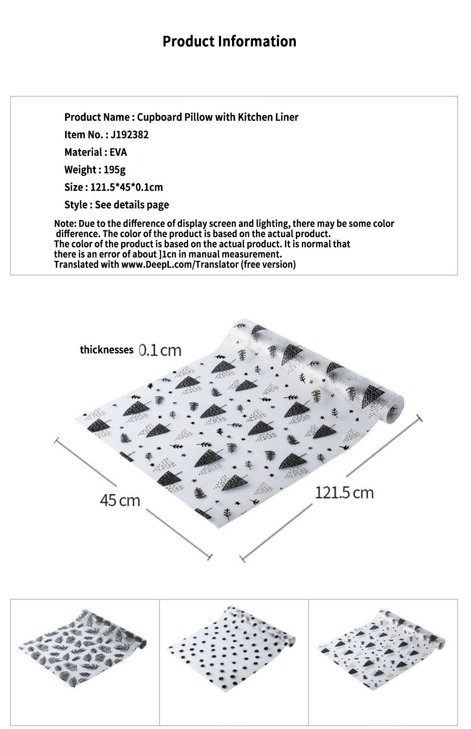 Transitional Design Style Customized Eva Non-slip Washable Kitchen Mat Drawer Shelf Liner