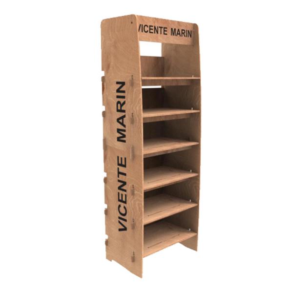 Customizable Electronic Product Display Racks Plywood Shelves For Commercial