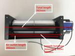 Cooling Cross Flow Fans , Ball Bearing Cast Iron Frame 110V AC Tangential Fan