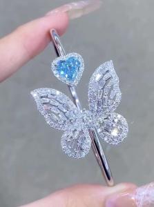 Quality Cultivated Diamond Butterfly Bracelet Fancy Color Diamond Jewelry Earing Necklace wholesale