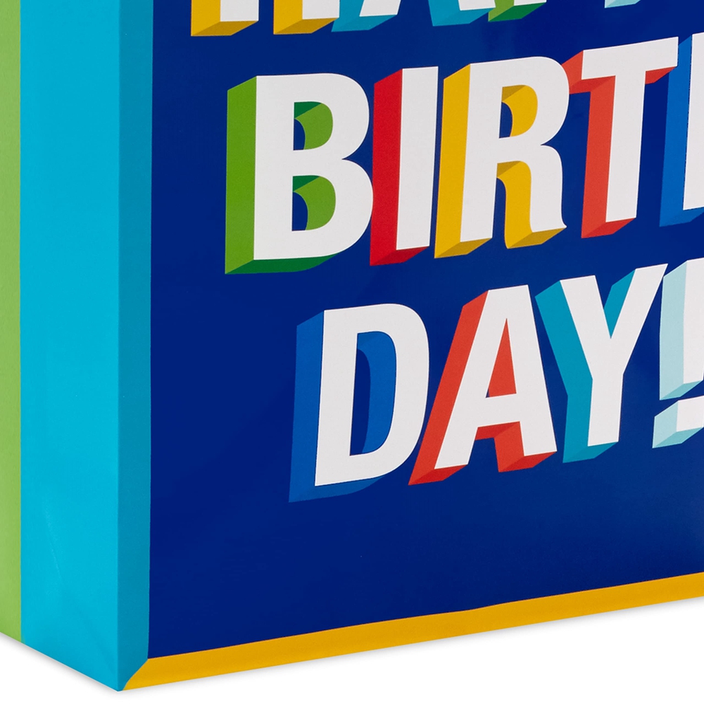 CMYK Printing Custom Printed Shopping Paper Bag With Logo for Birthday Celebration