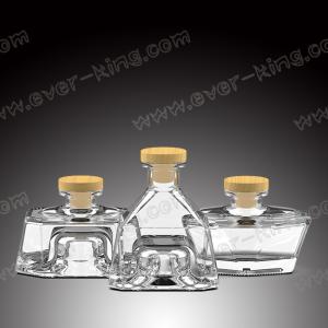 Quality Extra Flint Rum Glass Bottle 750ml With Cork Cap wholesale