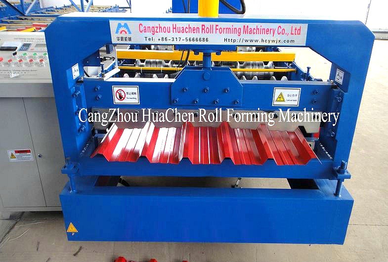 Building Material Iron Sheet Roof Corrugated Roll Forming Machine For Exhibition Halls
