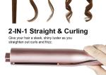 Aluminum OEM 2 In One Straightener And Curler CE ROHS Certification
