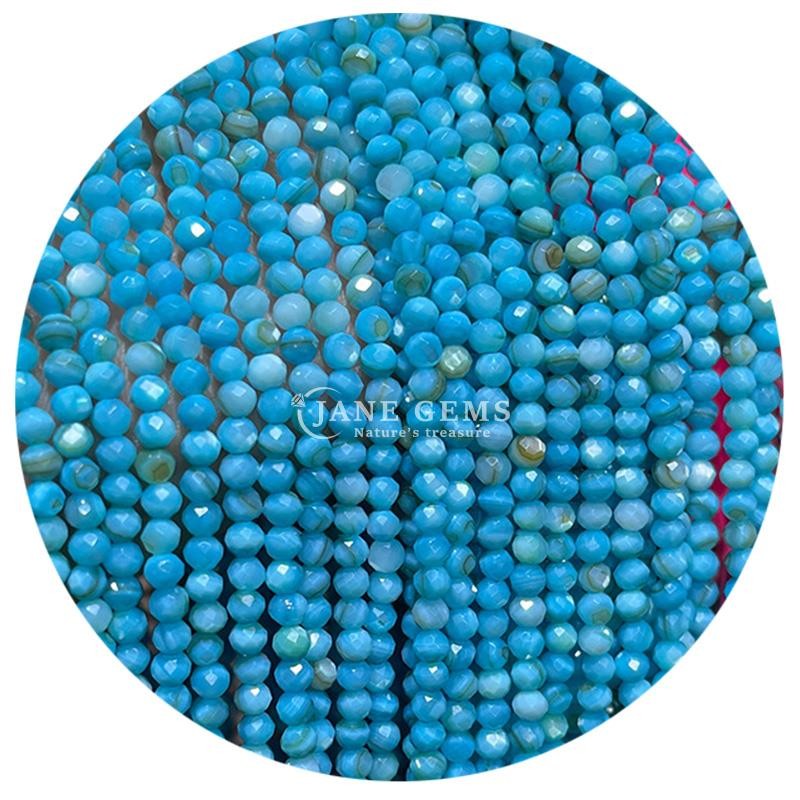Gems Bead Natural Crystal Faceted Round Shape Small Topaz Red Aventurine Loose Bead Strands for Bracelets