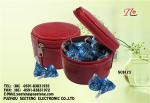 China factory wholesale square and round PU leather candy boxes for promotion