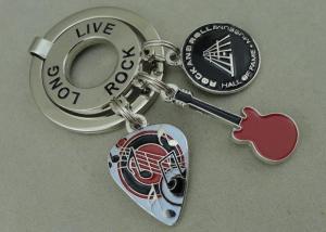 Quality Long Live Rock Promotional Keyrings Soft Enamel Customized Key Chain wholesale