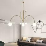 Modern Designer Glass Ball Chandelier Lighting For Living Room Gran Finale