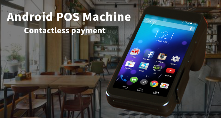 Quick Print Handheld POS System with HD720P 5.5inch Display 7.4V Battery and NFC Card Reader