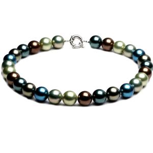 Quality Luxury Luster Mix Colours Round 14mm Shell Pearls Necklace 18 inches (N14002) wholesale