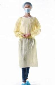 Quality Lightweight Disposable PPE Gowns Yellow Coveralls Clothing 35gsm - 60gsm wholesale