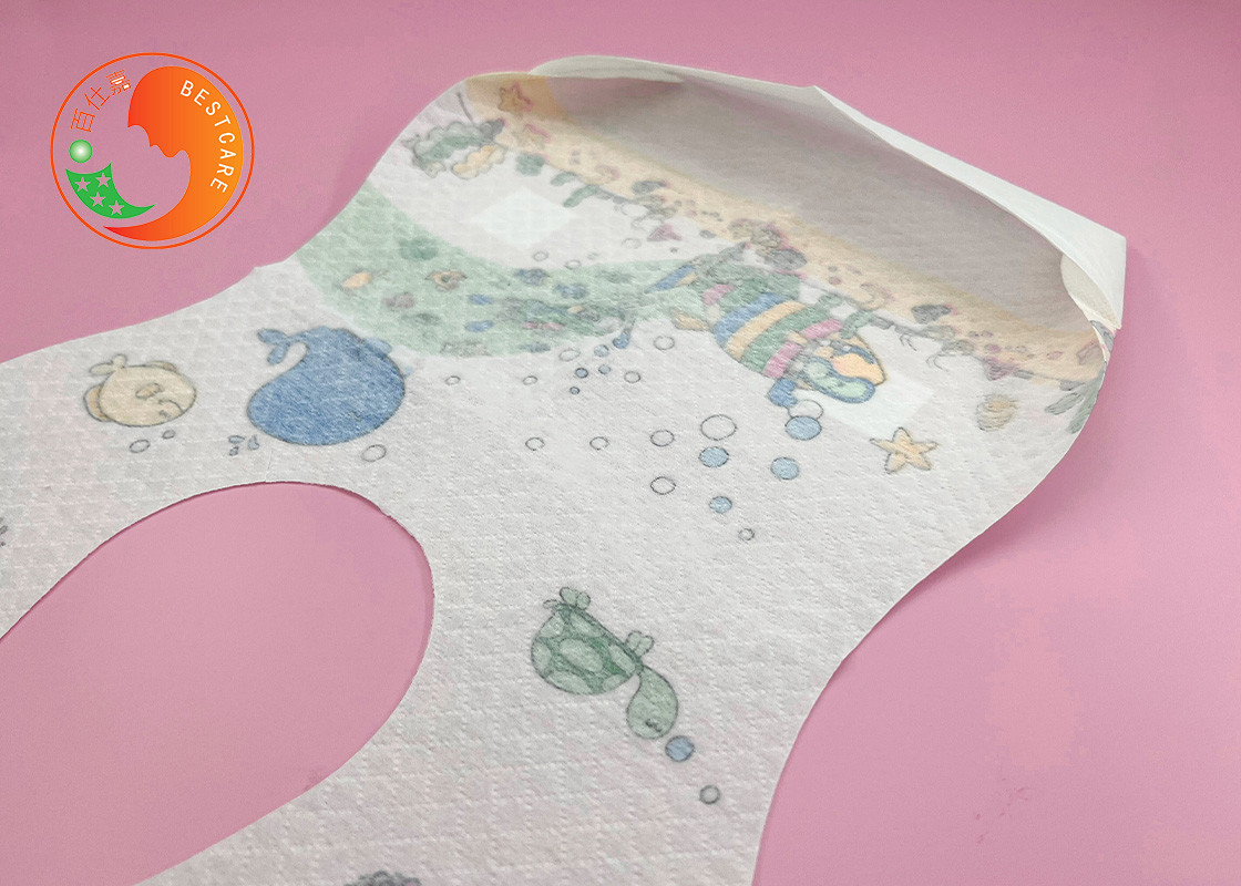 Food Grade Disposable Baby Bibs Picnic Organic Cotton Mess Free Food Catcher Bibs