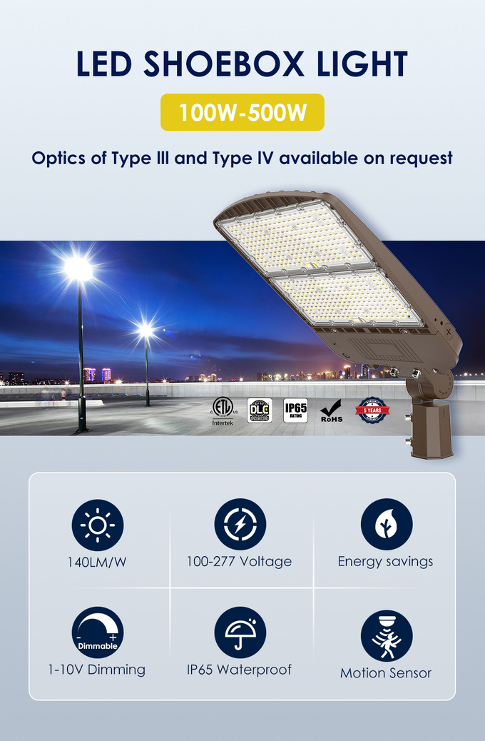 150Lm/W LED Area Light 100W-500W Energy Saving With Motion Sensor