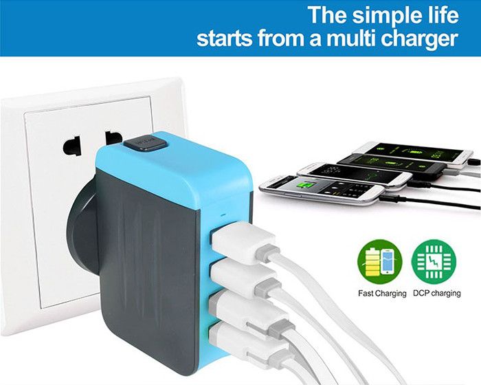 Home Wall Charger Power Adapter , Magnetic EU US UK Plug Universal Power Adaptor