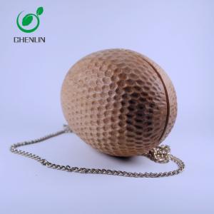 Quality Customized Ancient Wooden Round Sling Bag Waterproof Circle Shoulder Bag wholesale