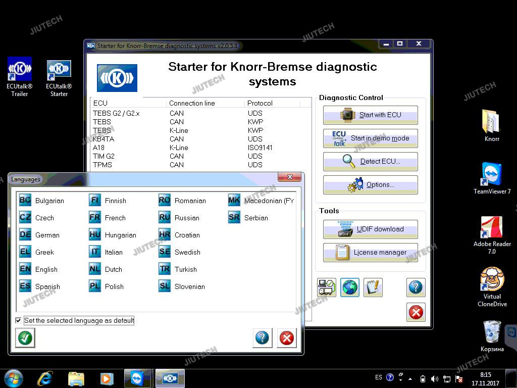 V5.0 For KNORR-BREMSE NEO UDIF KNORR Diagnosis interface for KNORR BREMSE trailer brake Diagnostic tool