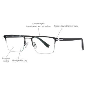 Quality OEM/ODM Combination Glasses Half Frame Blue Light Blocking Eyewear wholesale