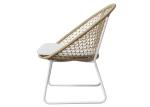 All Weather Use Aluminum Woven Rope Outdoor Table Chairs