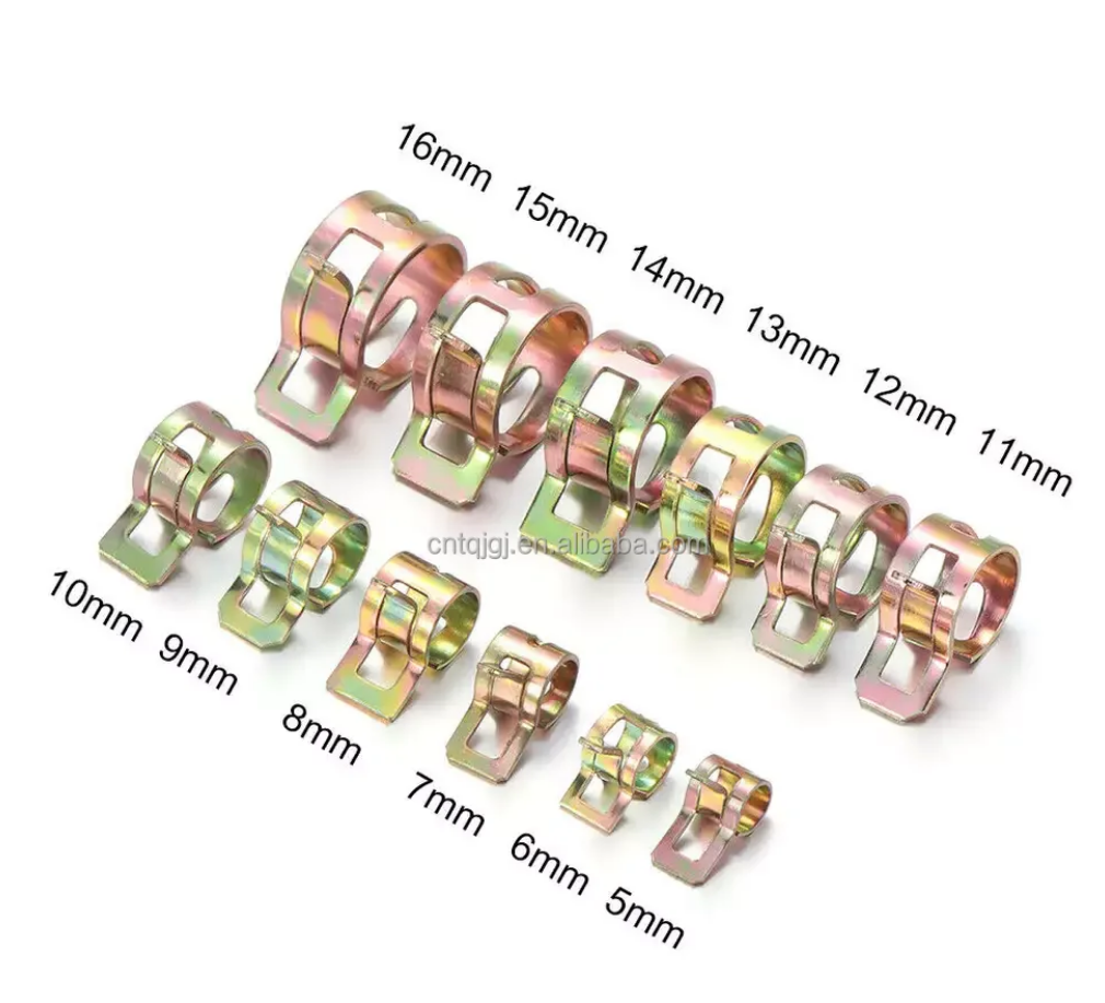 6-15mm Heavy Duty Clamp Spring Band Type Fuel Vacuum Hose Silicone Pipe Tube Clip Zinc Plated Clamps for Heavy Industry