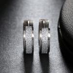 Silver Color&Gold-Color Punk Rock Stainless Steel Small Hoop Earrings for Women