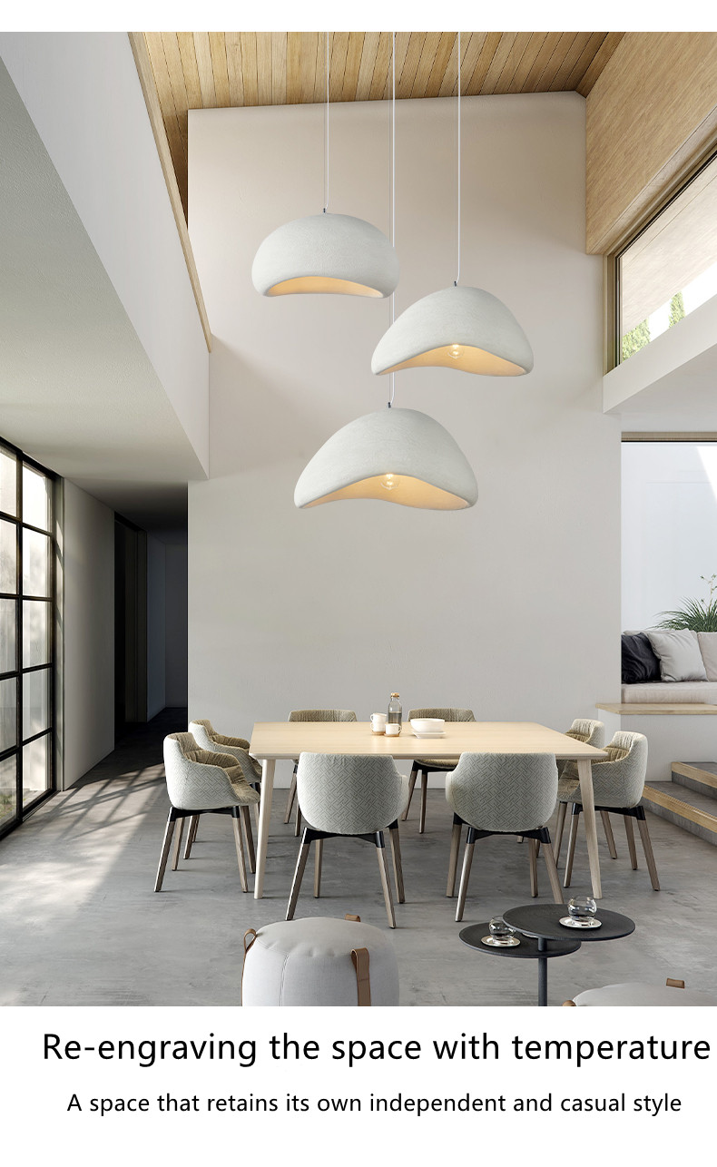 Restaurant Dining Island LED Chandelier Modern Coffee Bar Study Bedroom Lighting Wabi Sabi Pendant Lamp（WH-VP-161)
