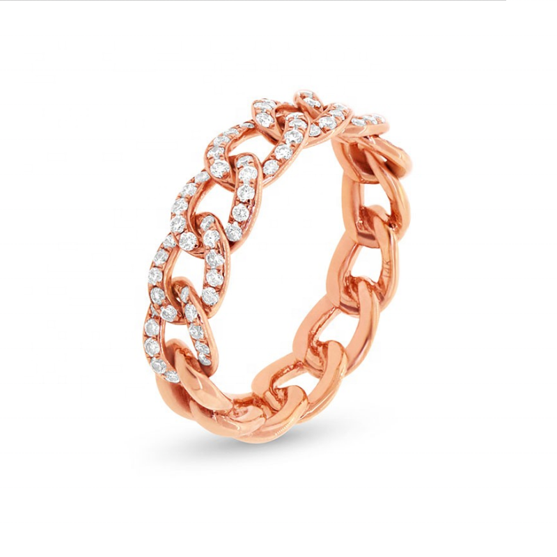 14K Gold Plated Cubic Zirconia Open Twist Eternity Band Ring ECO Friendly