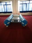 PVC Fabric Catamaran Work Boat 450cm Inflatable Catamaran Boats For Water Sports