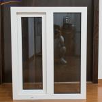 Double Glass PVC Casement Windows White Flush Casement Upvc Windows Silicone
