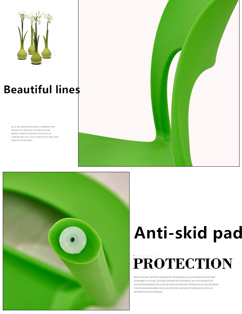 Anti Slip Plastic Restaurant Chairs , Modern Plastic Dining Room Chairs