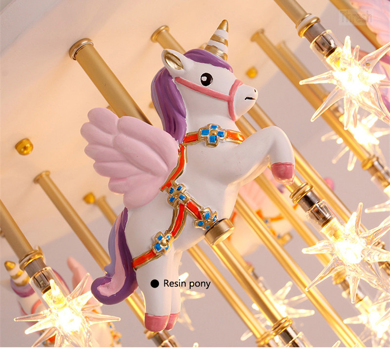 Nnicorn Shape Led Cute Bedroom Lights For Girls Baby Room Light For Kids Room Chandelier(WH-MA-137)