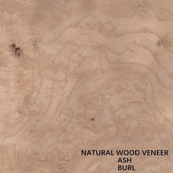 Hotel Natural White Ash Veneer Wood Burl Grain Thickness 0.55mm Good Price For