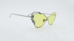 Fashion Cateye Sunglasses metal rims One Piece Style Shades Colorful lens UV 400